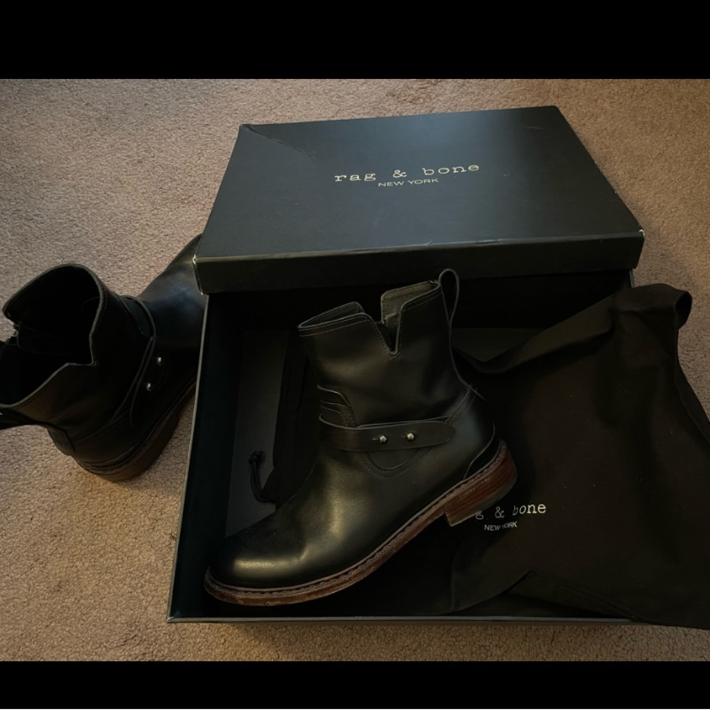 Rag & Bone Ashford New Moto Boots Ankle Boots